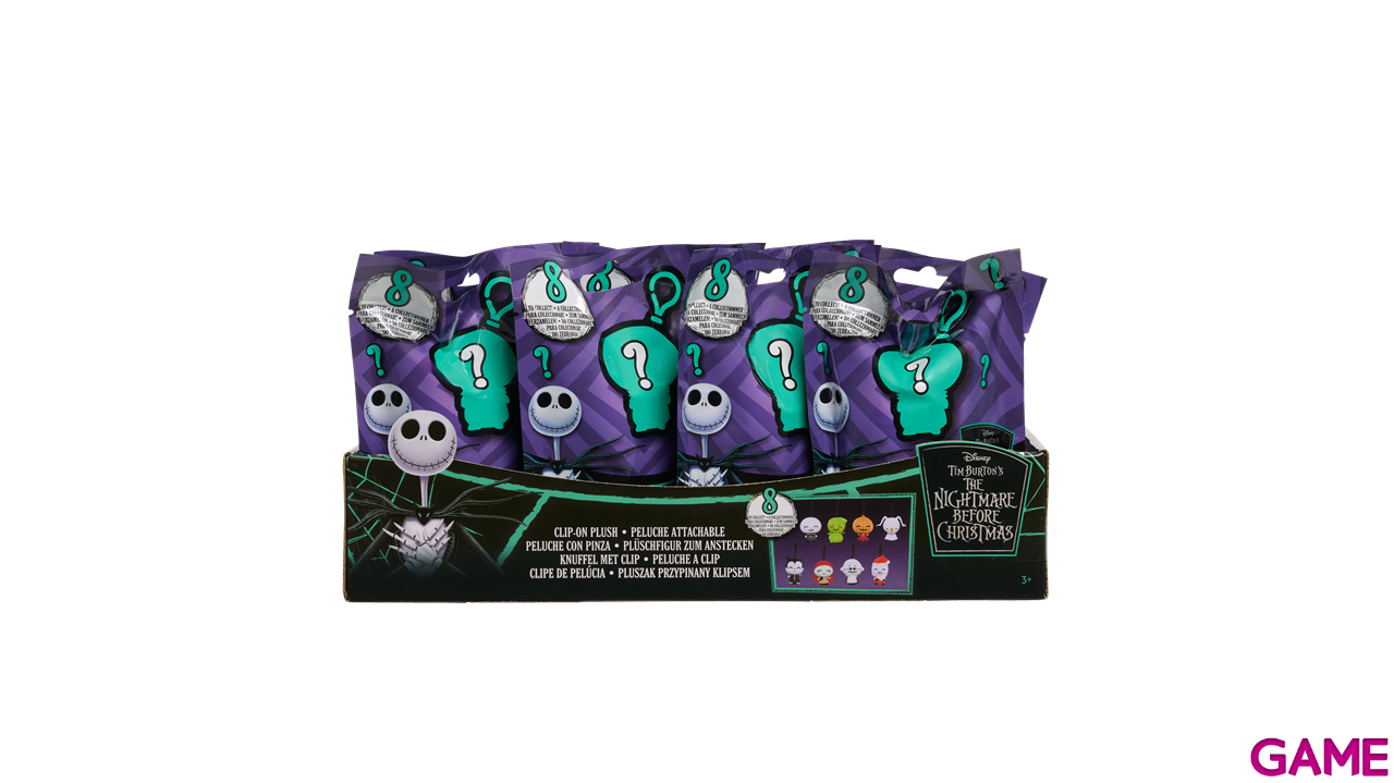 Colgante 3D de Peluche Pesadilla antes de Navidad para Mochilas y Bolsos de 12 cm (surtido)-2